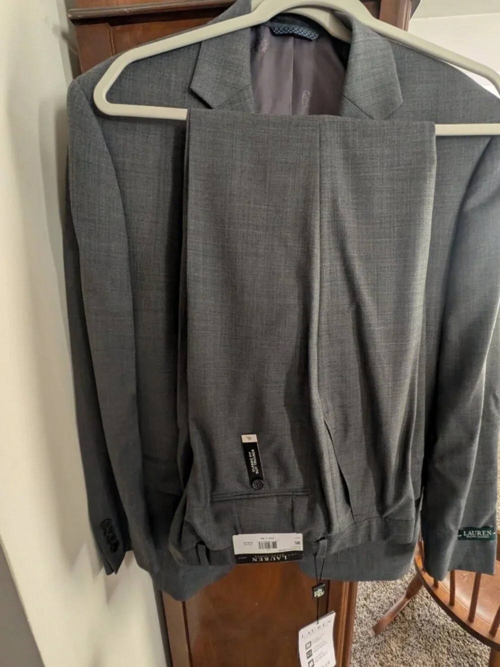 Ralph Lauren Mens UltraFlex Lattimore/Classic Fit Suit Jacket/Pants
